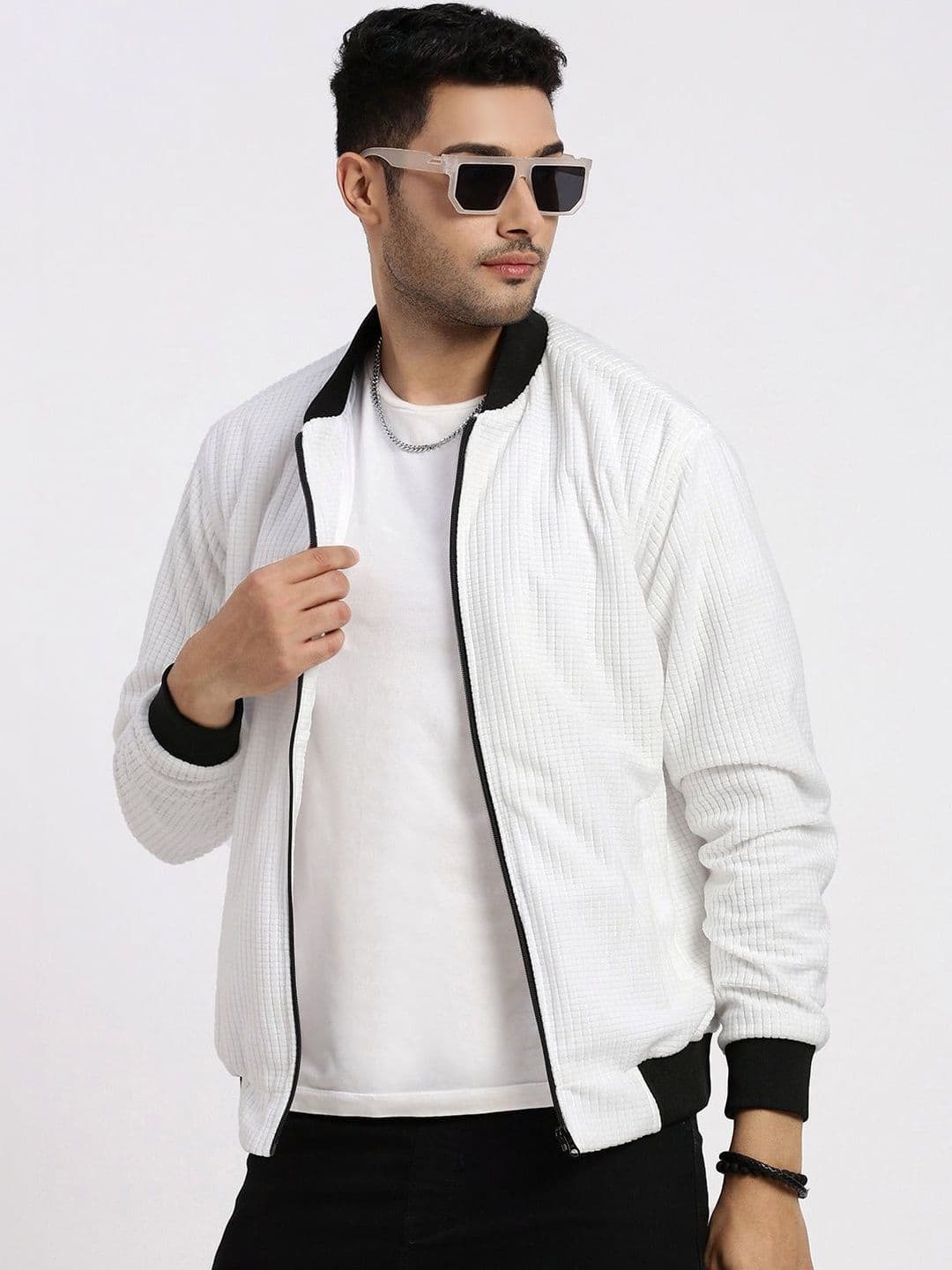 SHOWOFFFF Men Acrylic Lightweight Bomber Jacket - view 1