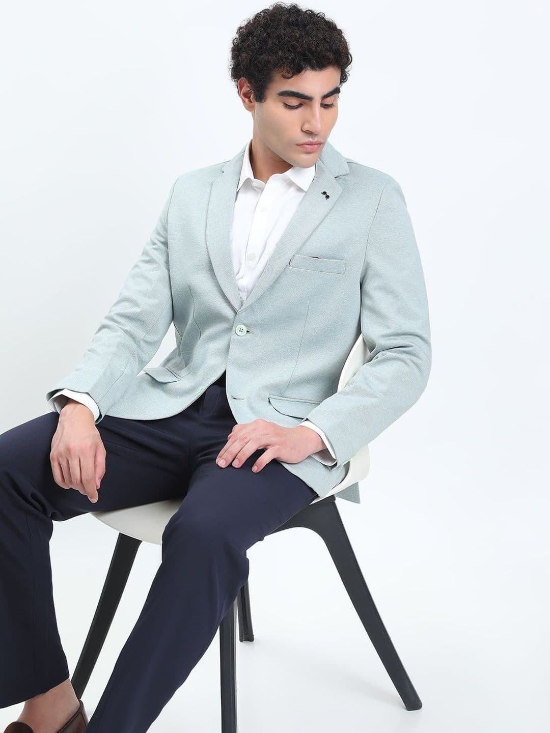 SHOWOFFFF Notched Lapel Single-Breasted Slim Fit Blazers - view 1