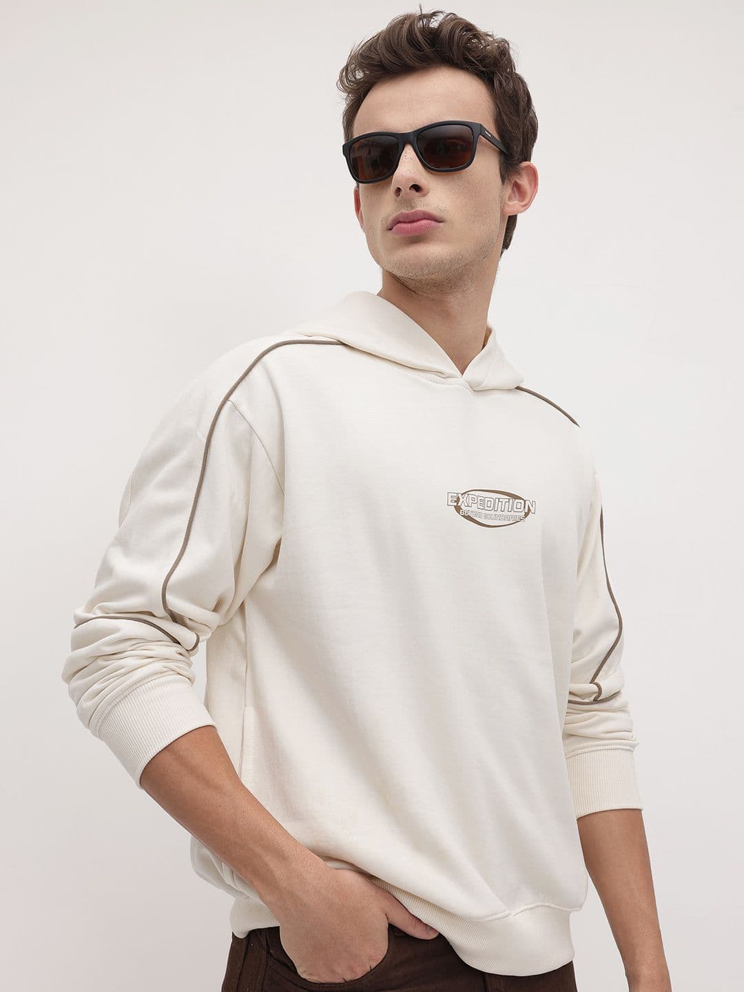The Roadster Life Co. Paneled Printed Hooded Pullover - view 1