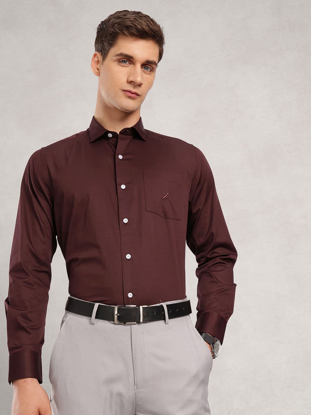 Nautica Slim Fit Pure Cotton Formal Shirt - view 1