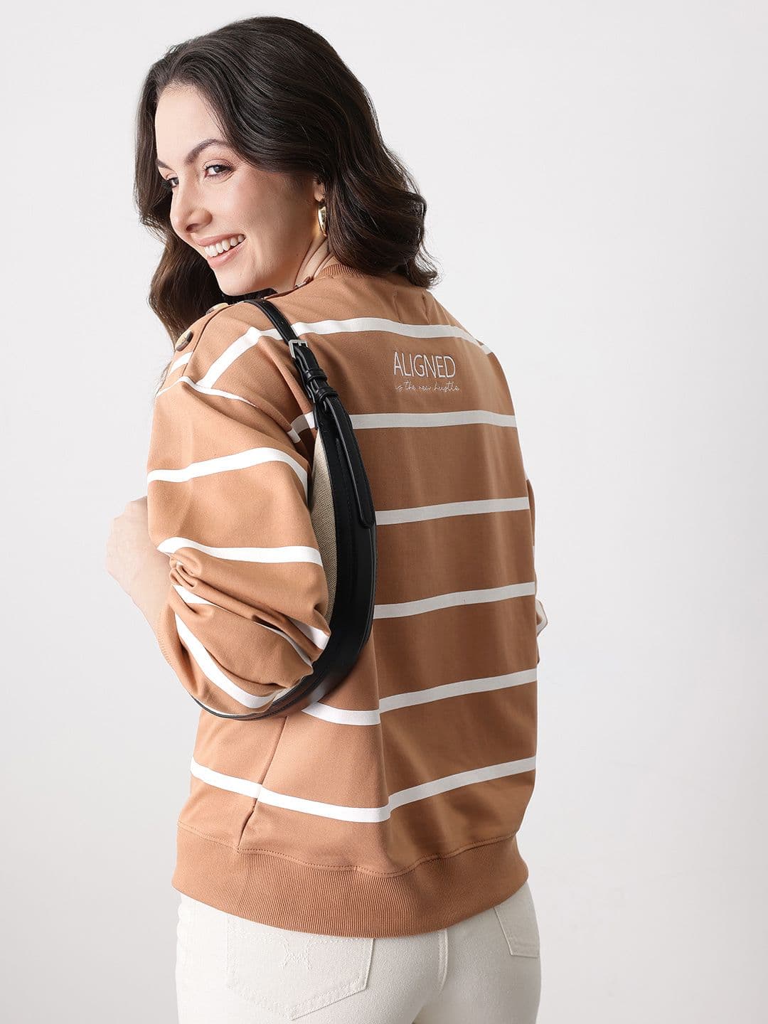 Mast & Harbour Striped Relaxed Pullover - view 1