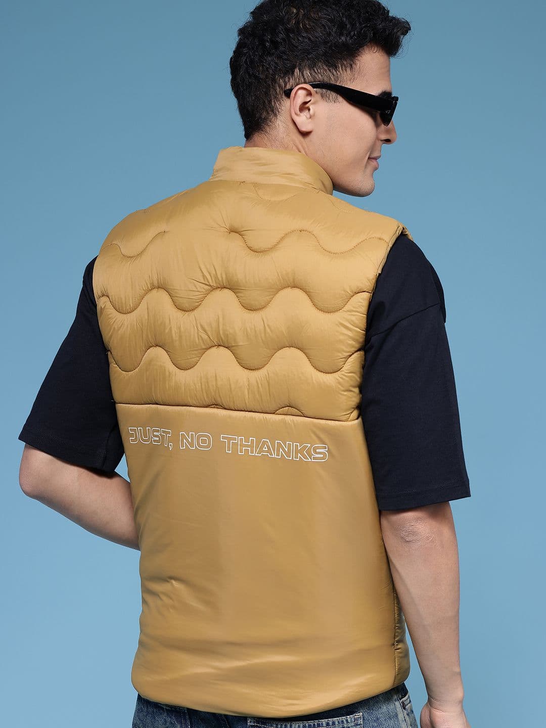 HERE&NOW Typography Puffer Gilet Jacket - view 1