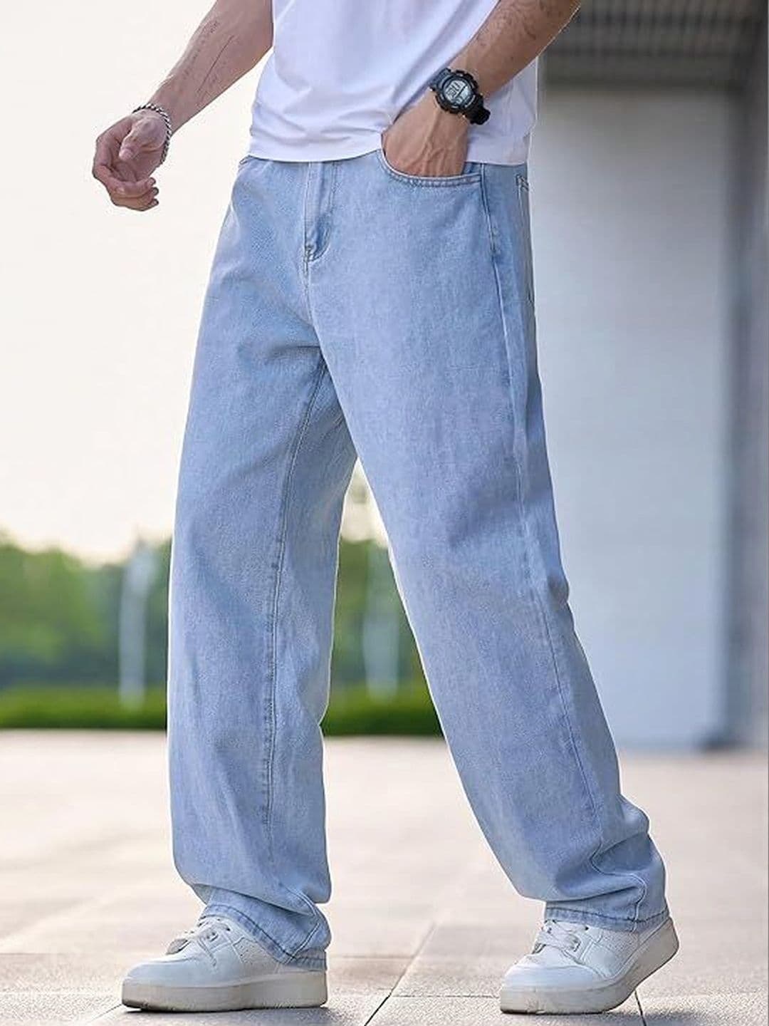 Moda Rapido Men Relaxed Fit High-Rise Light Fade Stretchable Jeans - view 1