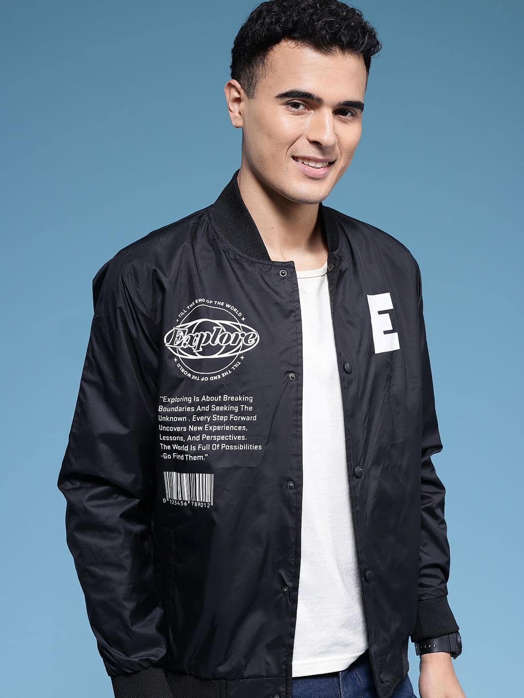 HERE&NOW Typography Bomber Jacket - view 1