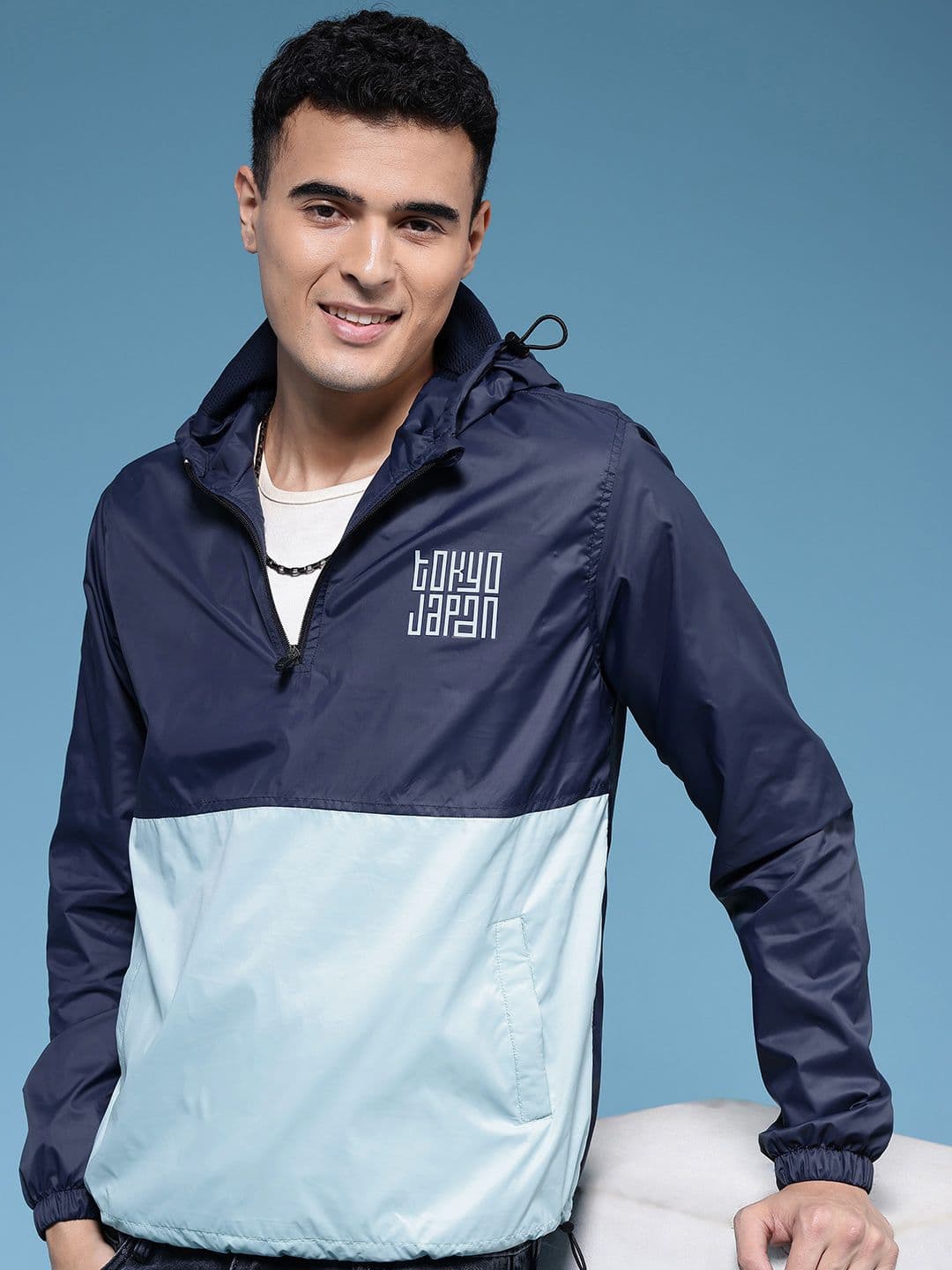 HERE&NOW Hooded Colourblocked Windcheater Jacket - view 1