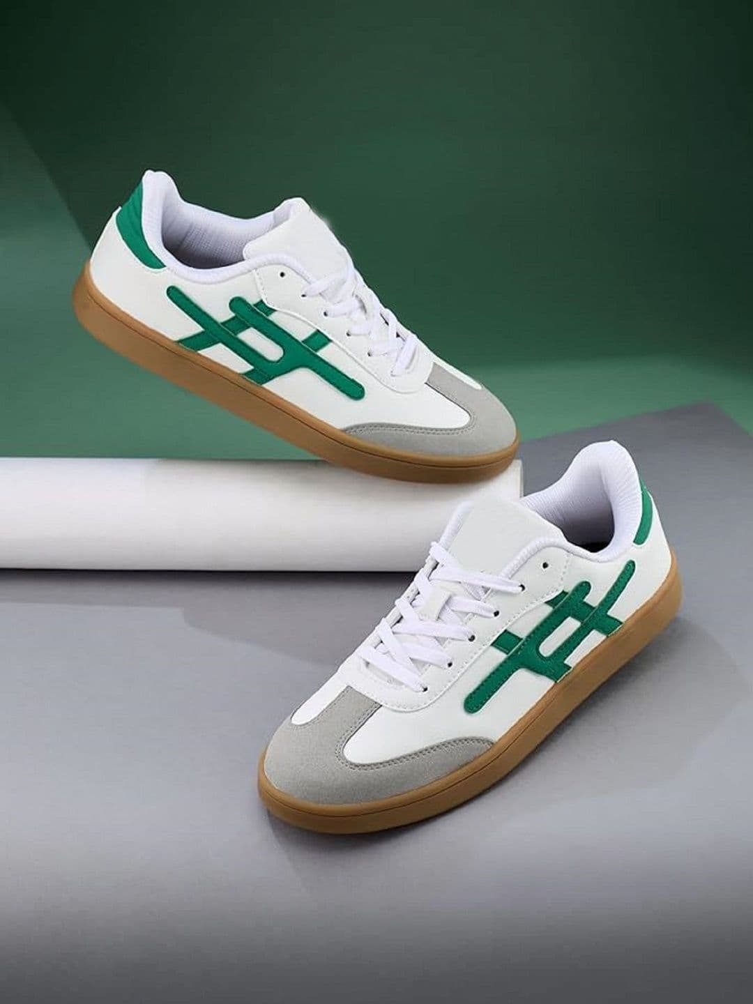 glitchez Men Colorblock Sneakers With Ultra Soft Cushion Lace-Up All-Day Comfort Shoes - view 1