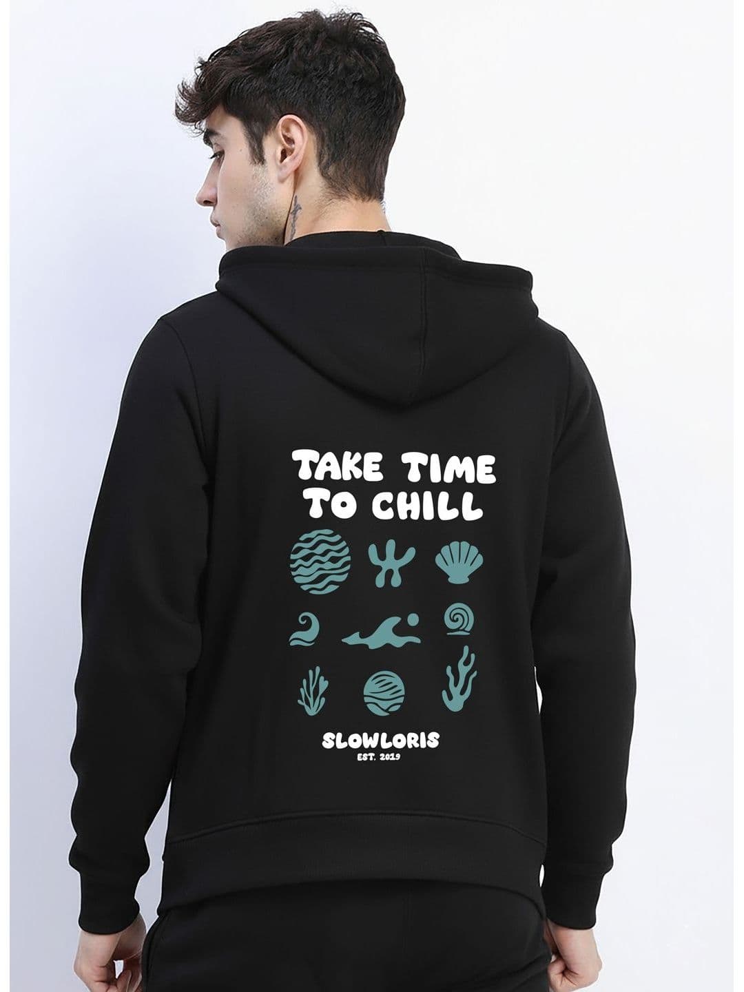 SLOWLORIS Men Printed Hooded Sweatshirt - view 1