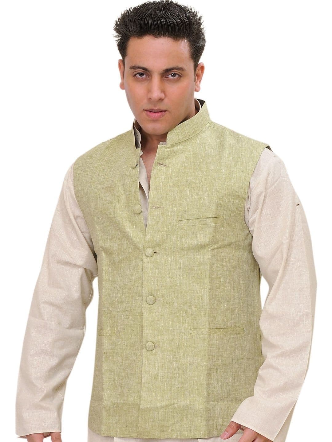 Exotic India Brocade Nehru Jackets - view 1