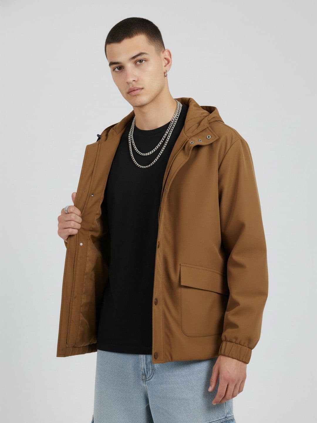 glitchez Hooded Oversized Tailored Jacket - view 1