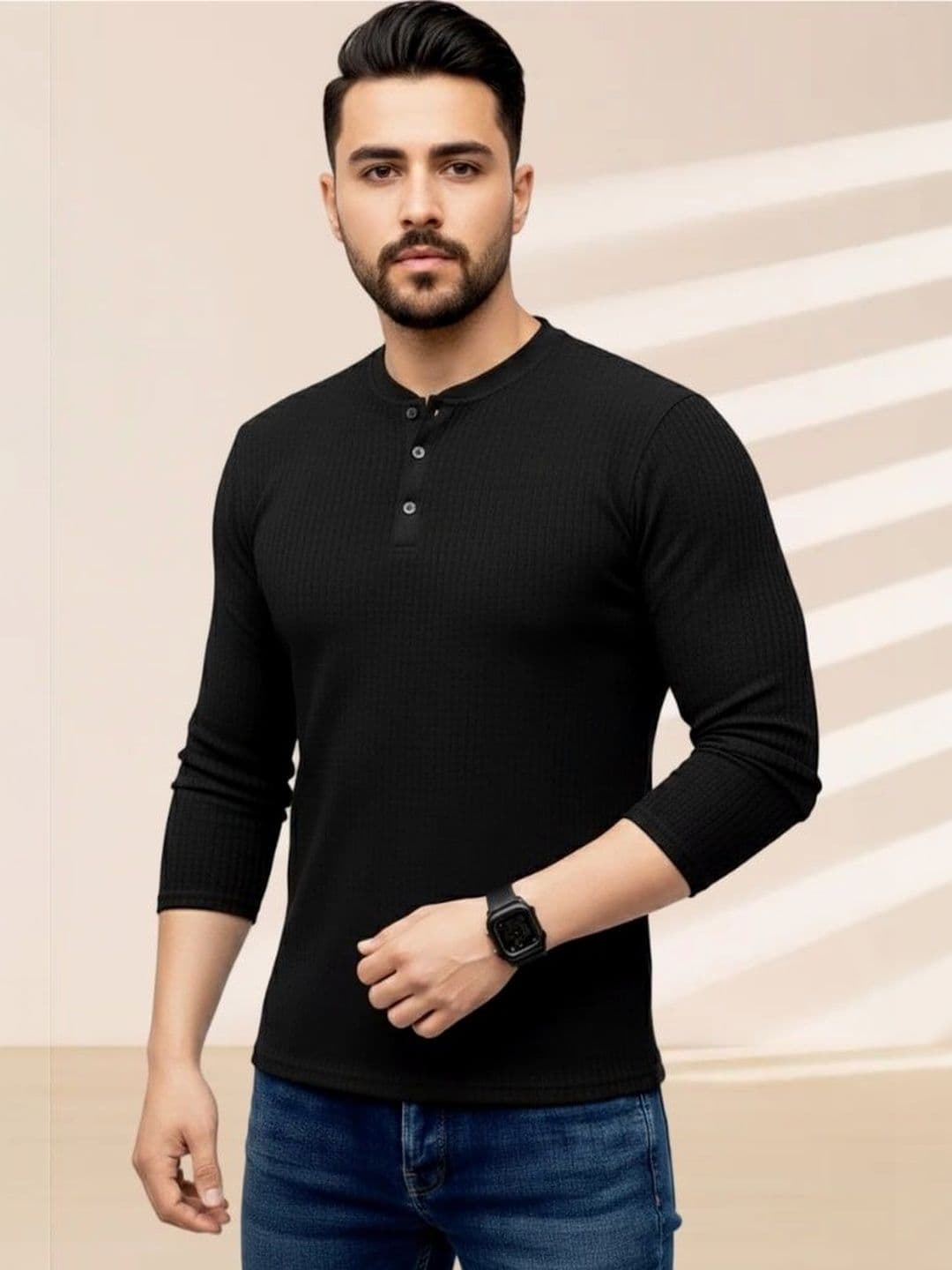 SZN Men Henley Neck T-shirt - view 1