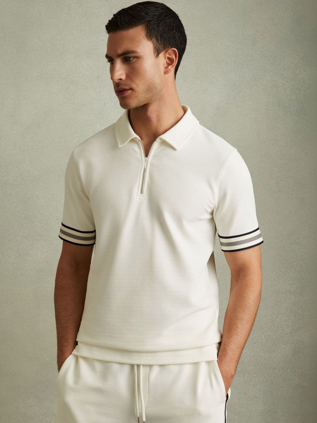 SZN Men Polo Collar Organic Cotton T-shirt - view 1