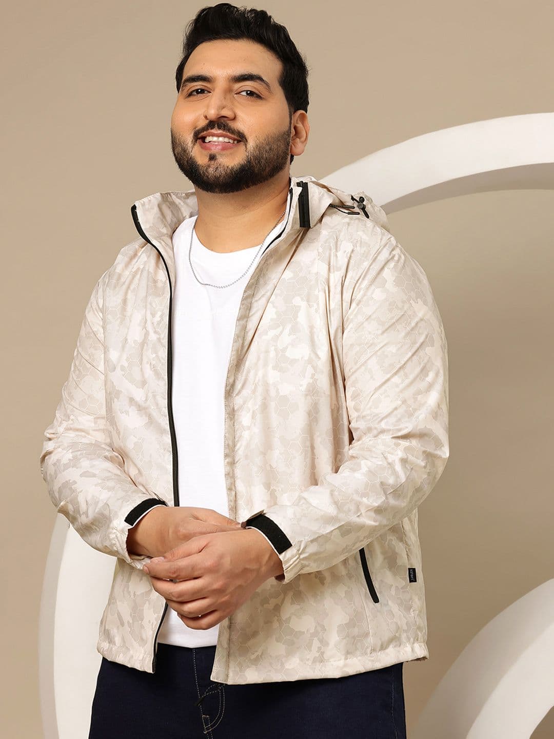 Sztori Plus Size Hooded Tailored Jacket - view 1