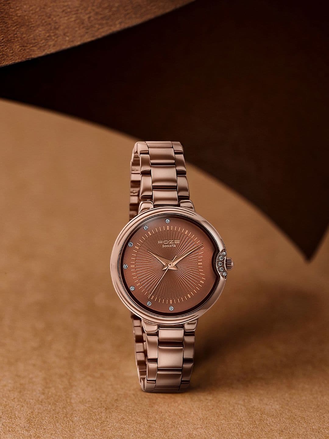 Sonata Poze 7 Analog Brown Dial Watch For Women - SP80153QM01W - view 1