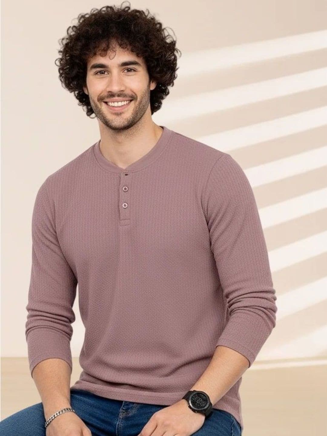 SZN Men Henley Neck T-shirt - view 1