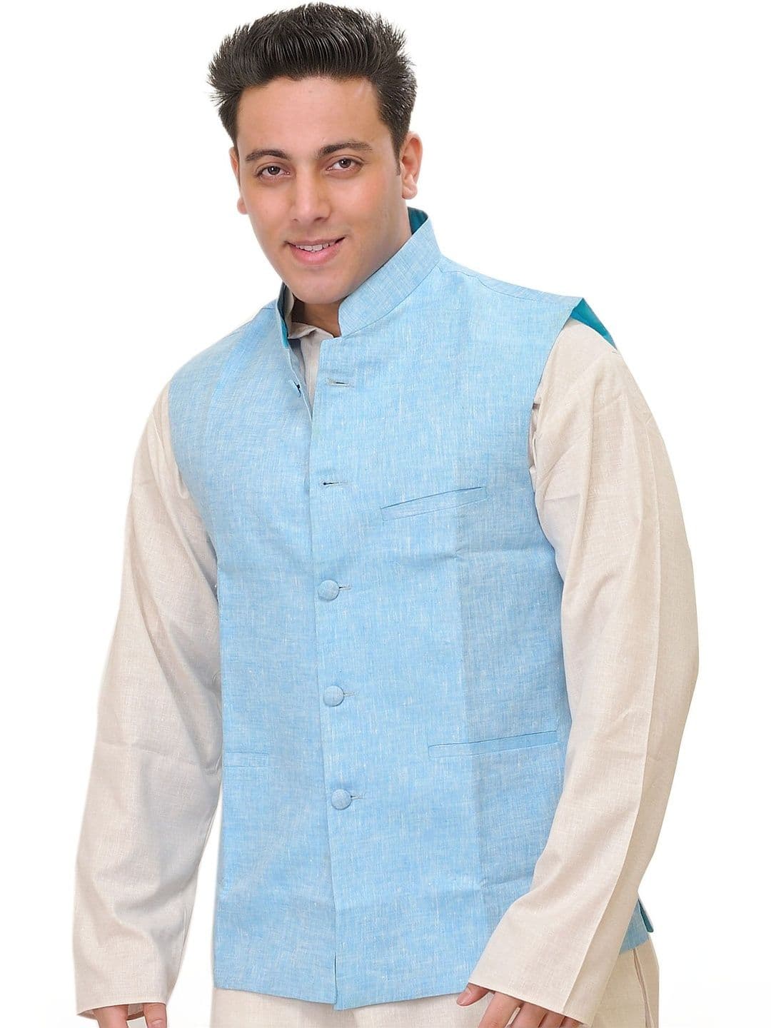 Exotic India Brocade Nehru Jackets - view 1