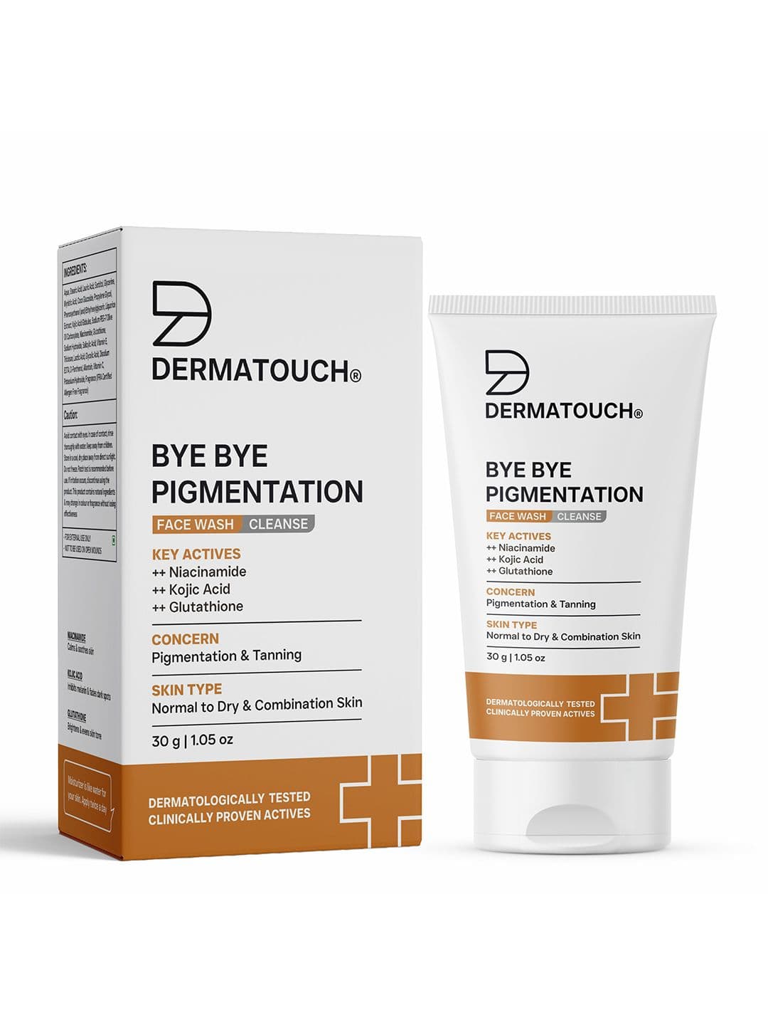 Dermatouch Bye Bye Pigmentation Face Wash With Niacinamide & Glutathione - 30g - view 1