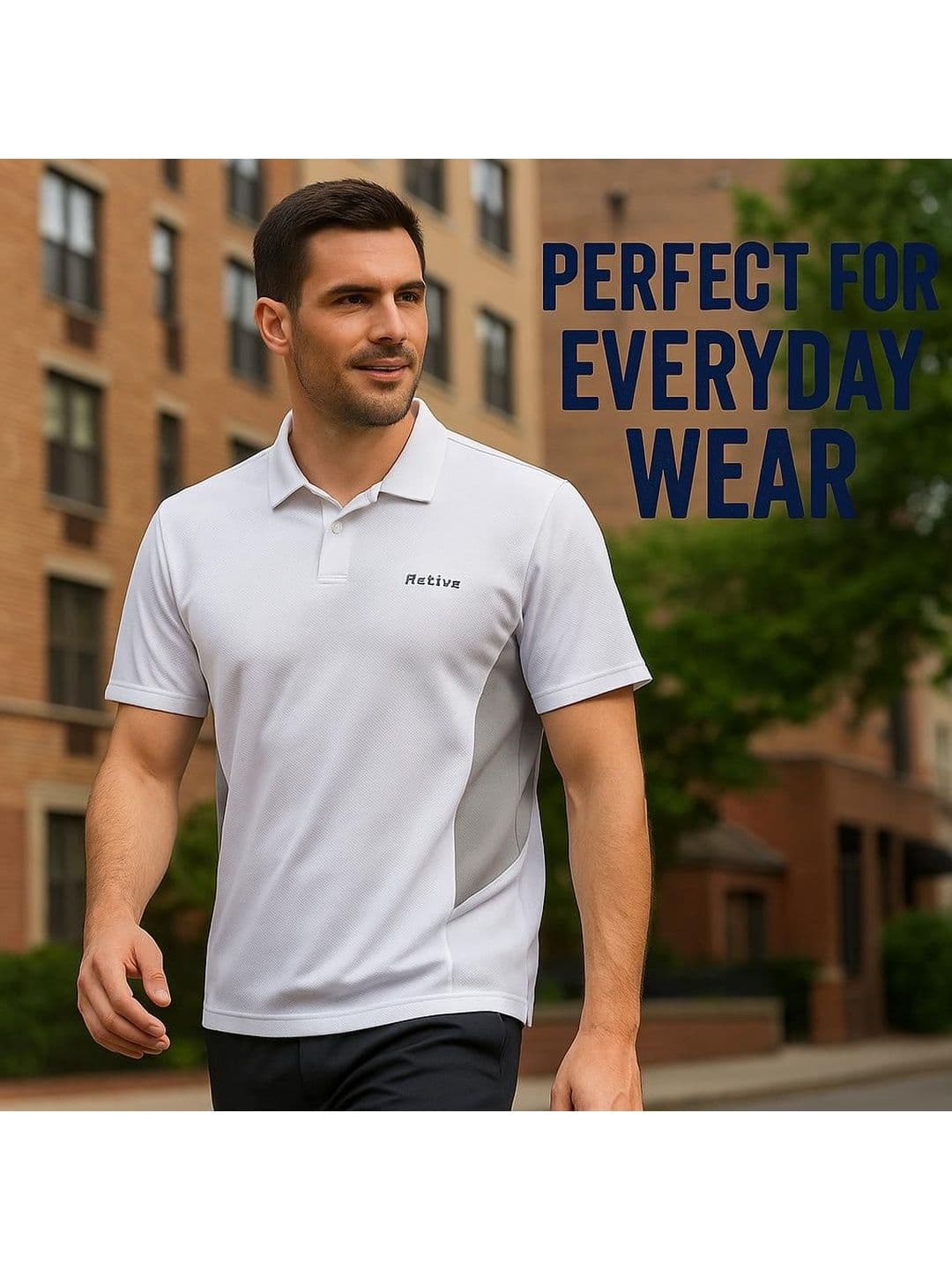 Raves Men Brand Logo Colourblocked Polo Collar Antimicrobial T-shirt - view 1