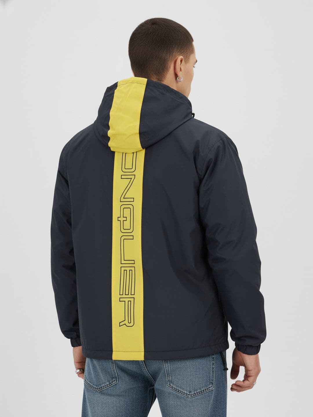 glitchez Typography Striped Windcheater Tailored Jacket - view 1