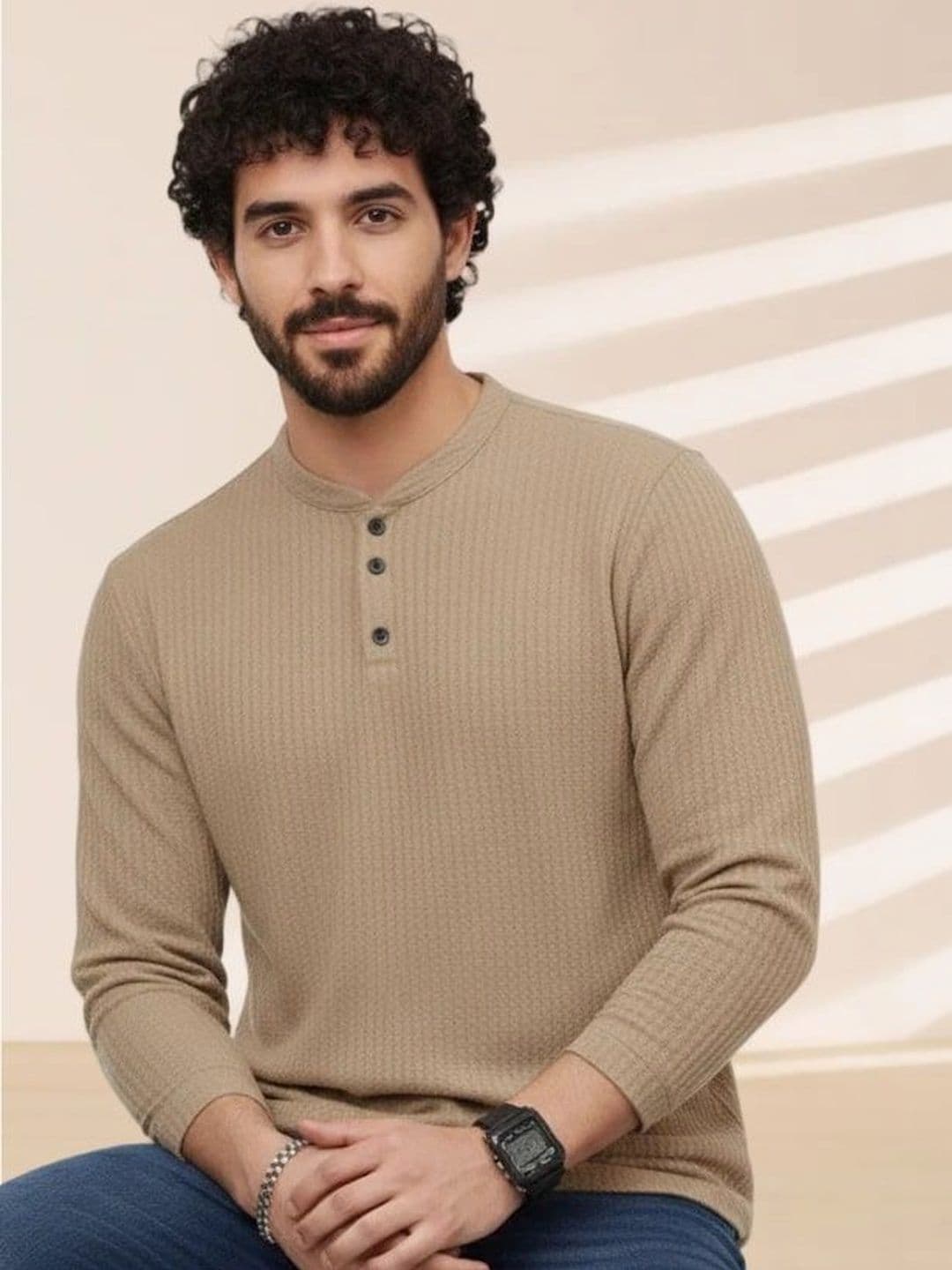 SZN Men Henley Neck T-shirt - view 1