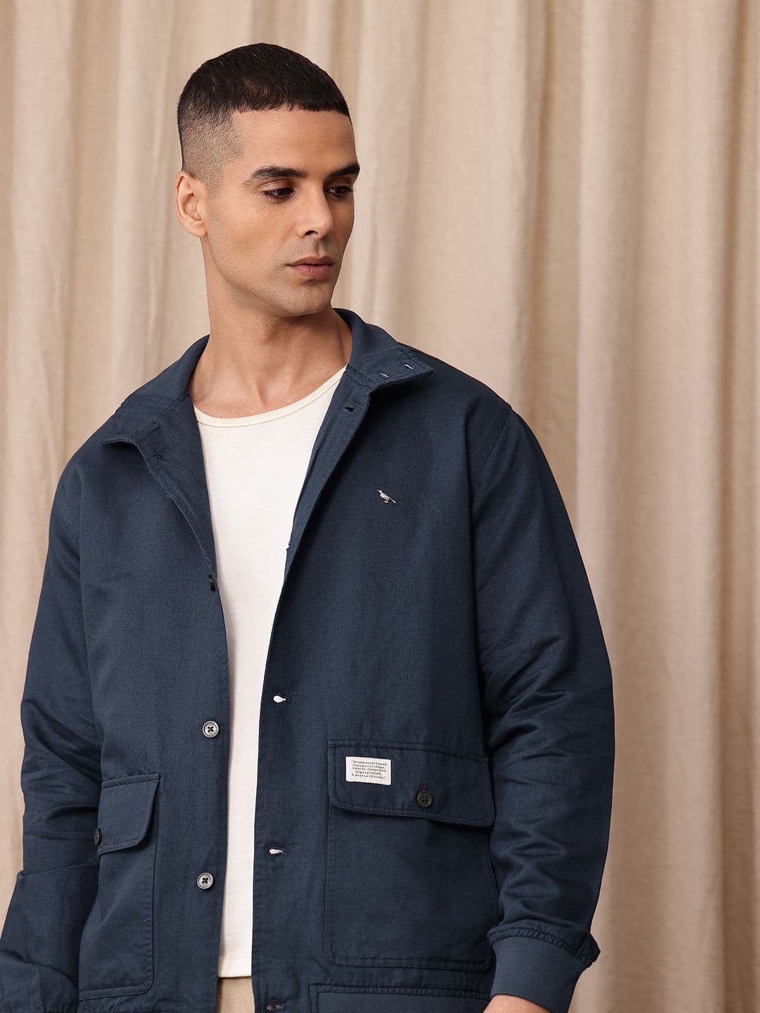 Mr Bowerbird Linen Cotton Bomber Jacket - view 1