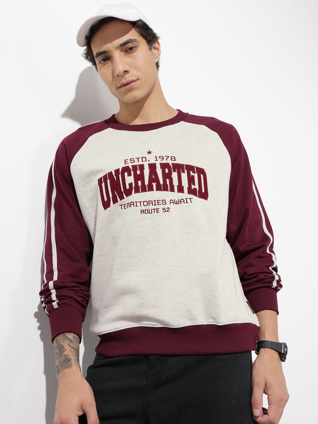 The Roadster Life Co. Relaxed Fit Embroidered Sweatshirt - view 1
