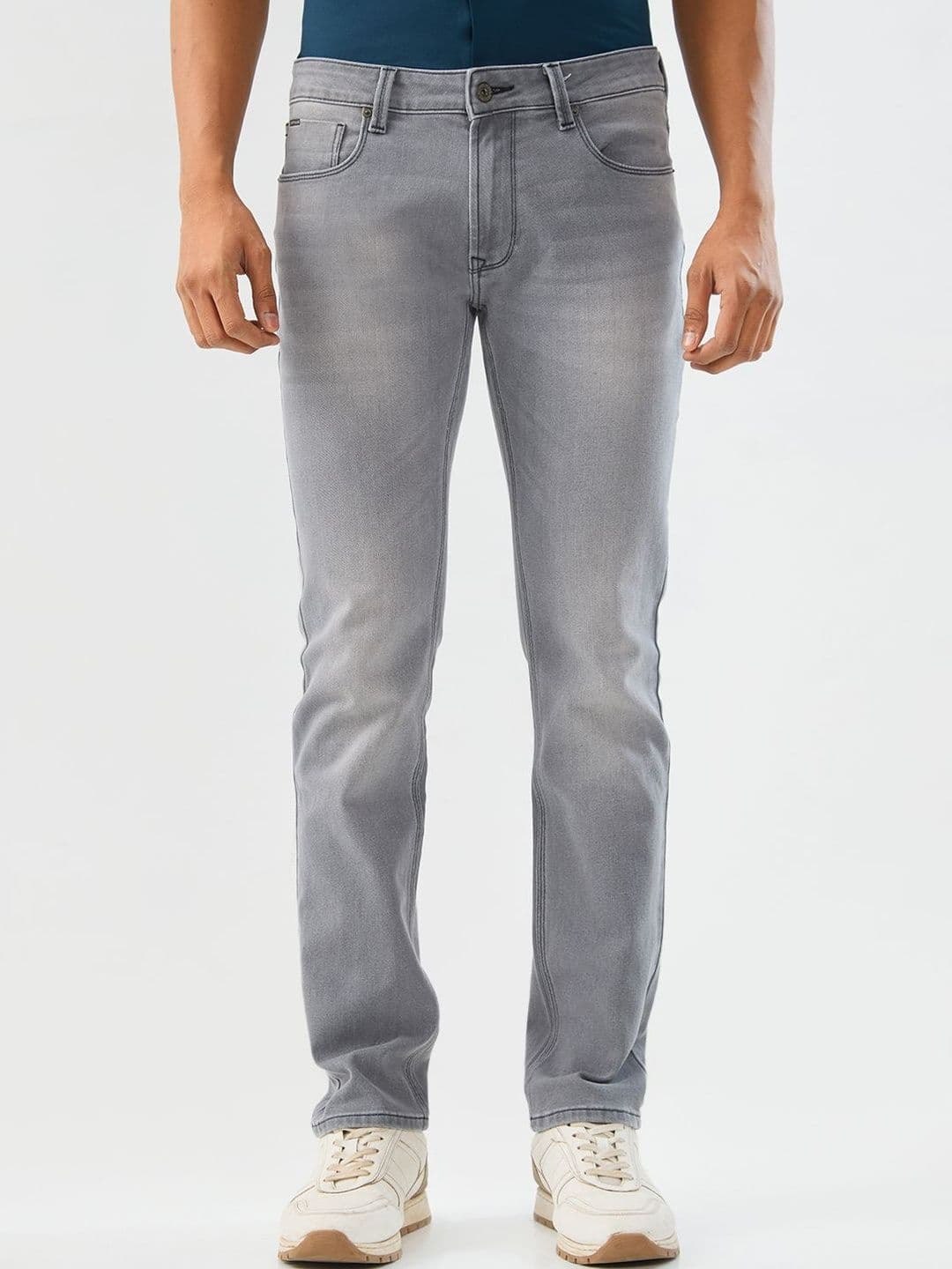 SPYKAR Men Regular Fit Mid-Rise Light Fade Stretchable Jeans - view 1