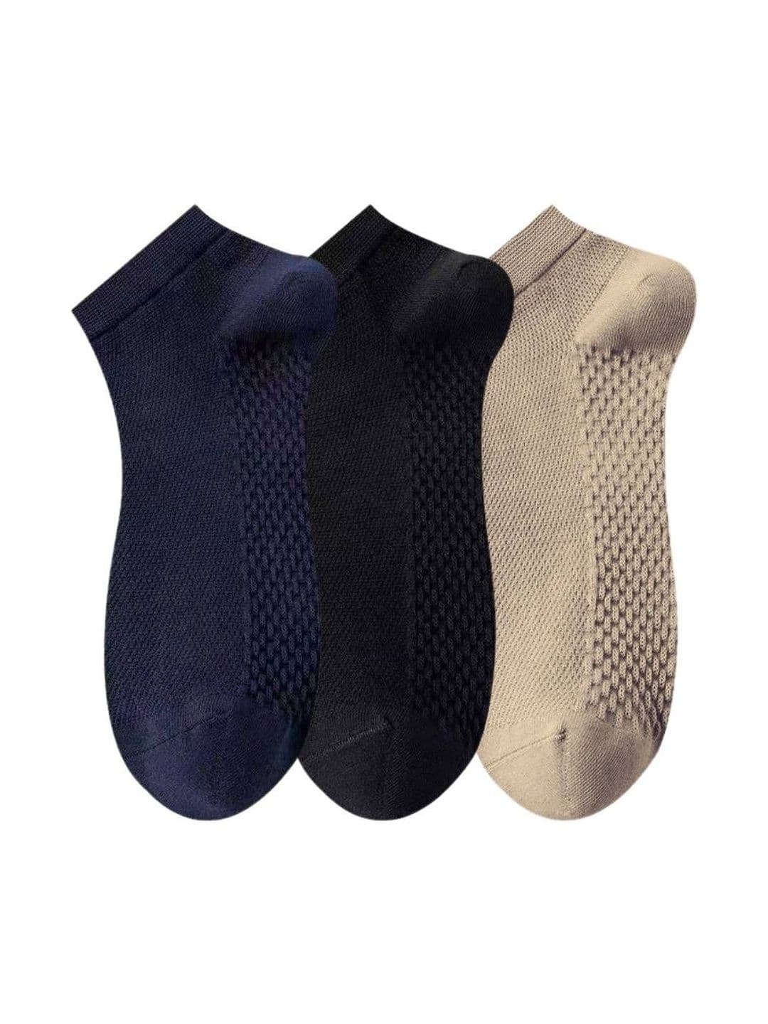 The Tie Hub Unisex Pack of 3 Pure Cotton Ankle Length Socks - view 1