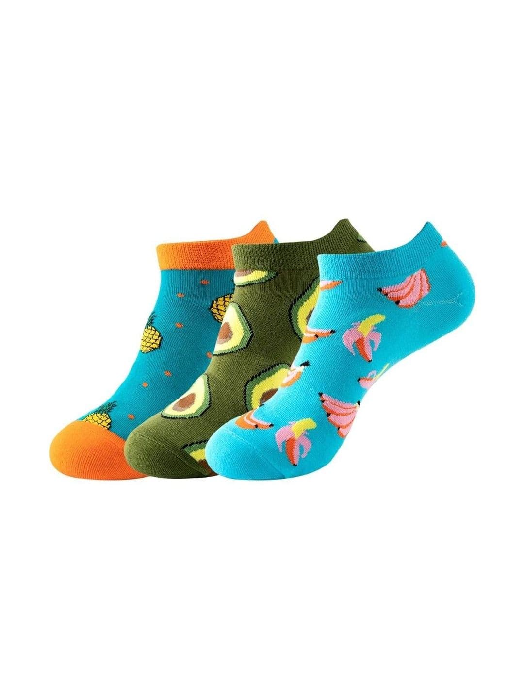 The Tie Hub Pack Of 3 Patterned Cotton Ankle Length Socks - view 1