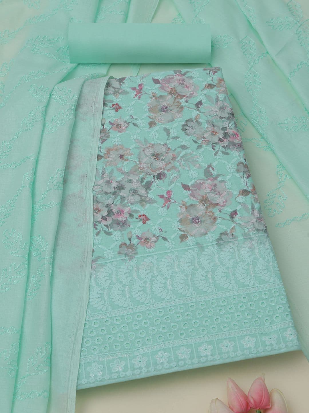 Soch Printed Unstitched Dress Material - view 1