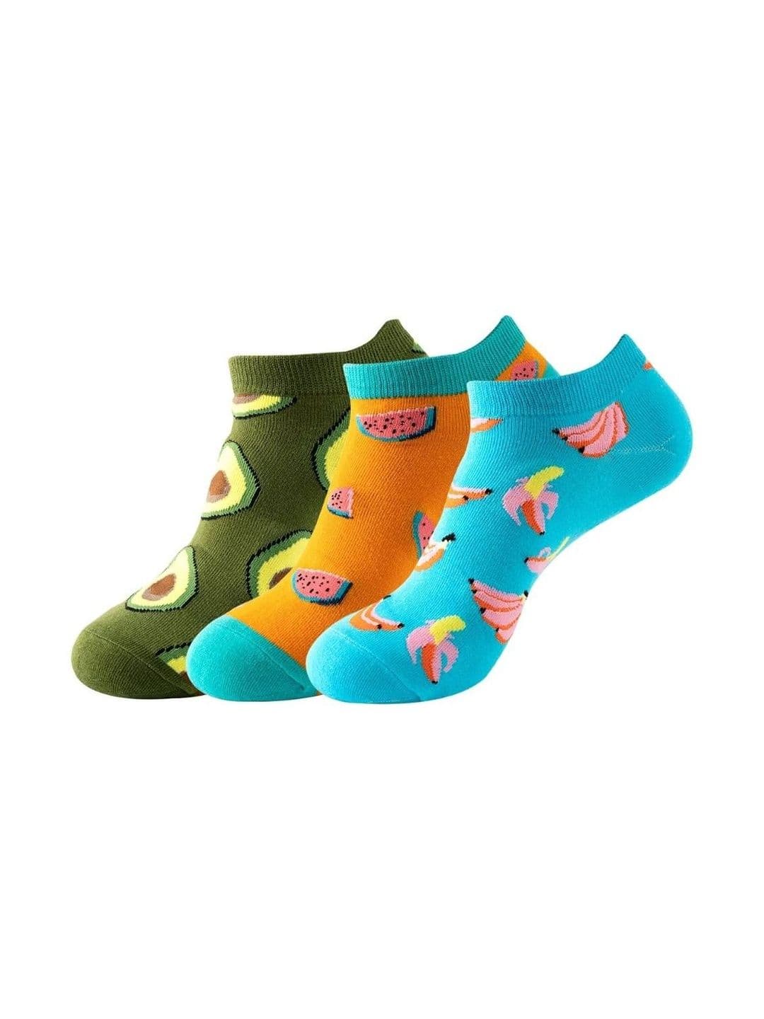 The Tie Hub Pack Of 3 Patterned Cotton Ankle Length Socks - view 1
