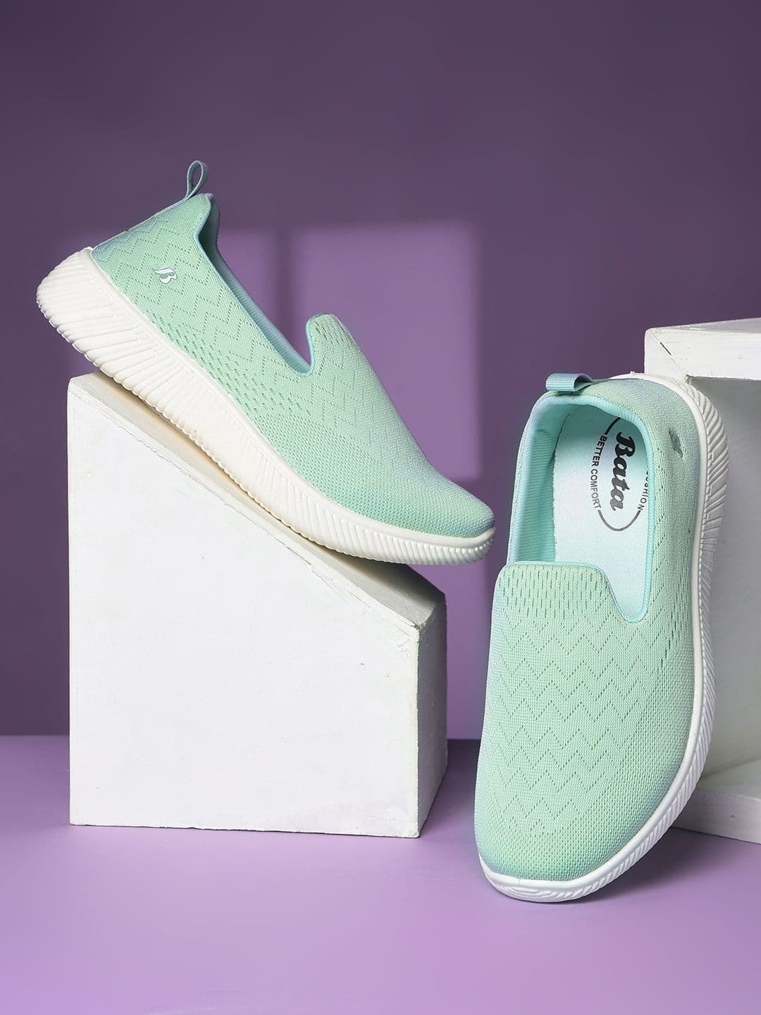 Bata Women Textured Slip-On Sneakers - view 1