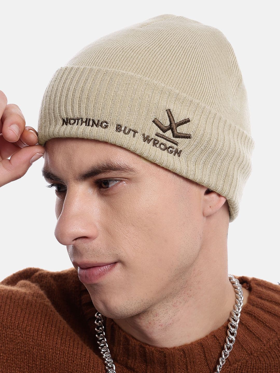 WROGN Unisex Embroidered Acrylic Beanie - view 1