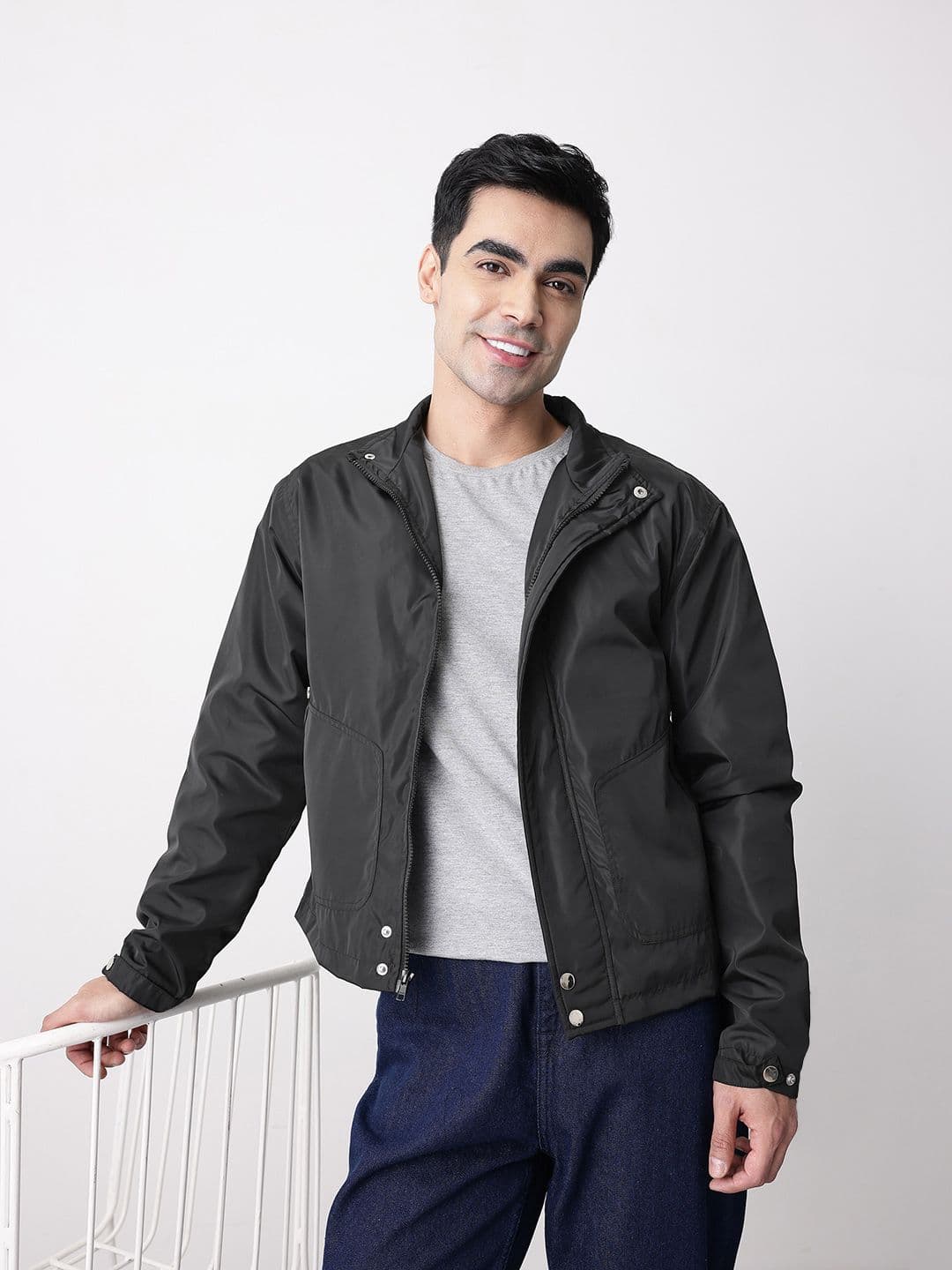 Mast & Harbour Mock Collar Tailored Jacket - view 1