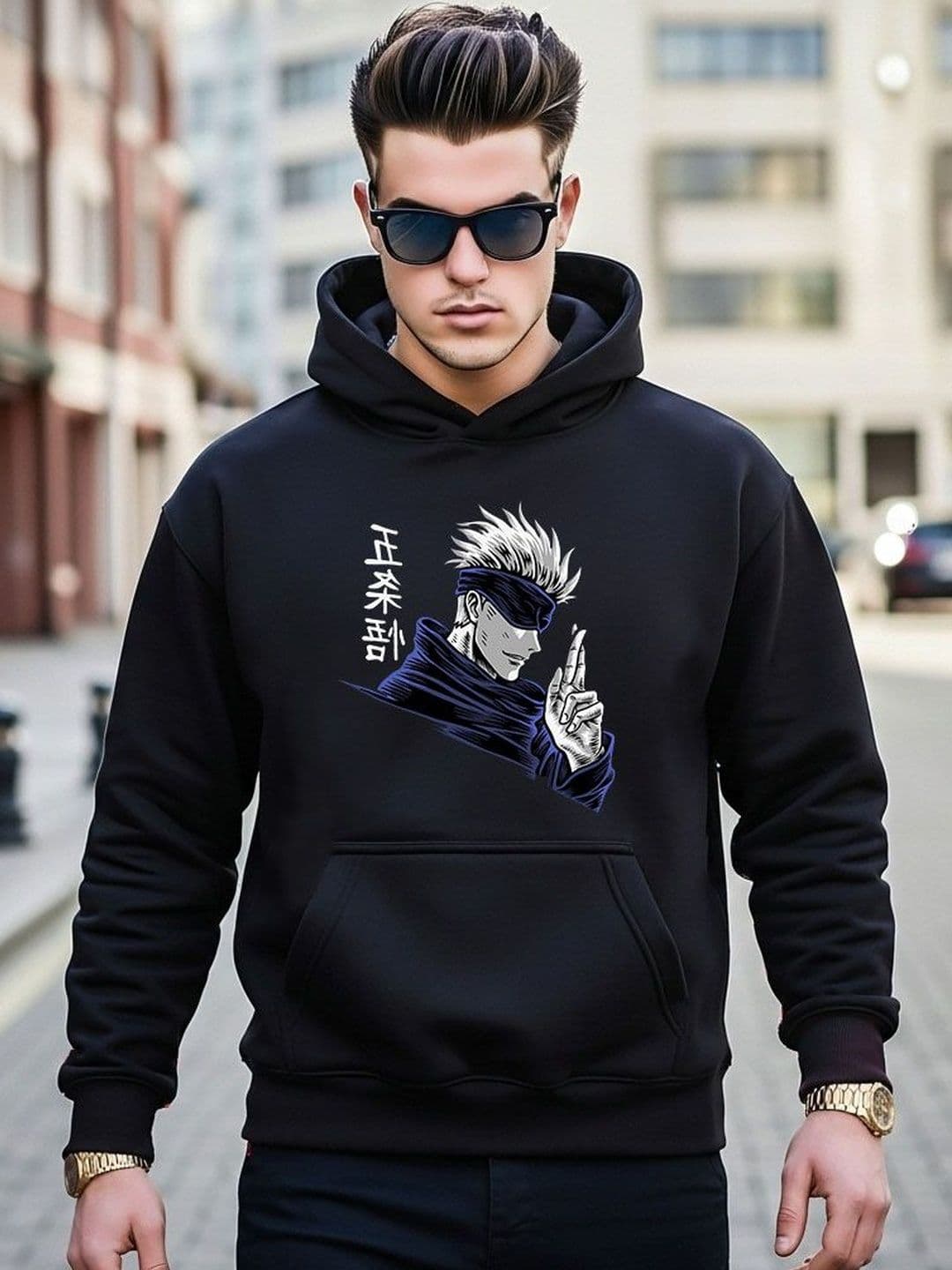 Moda Rapido Men Printed Hooded Sweatshirt - view 1
