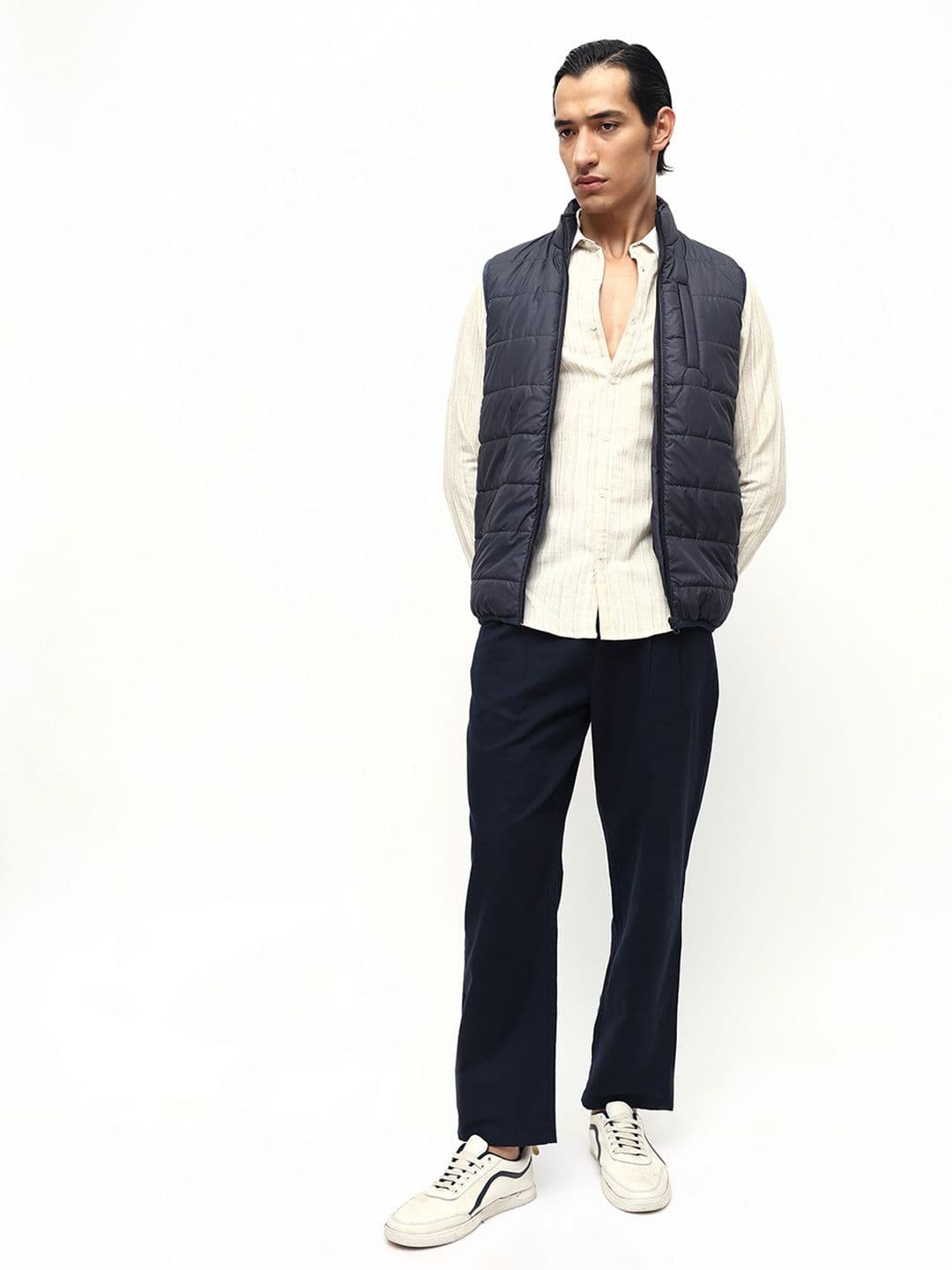 Dennis Lingo Stand Collar Sleeveless Padded Jacket - view 1