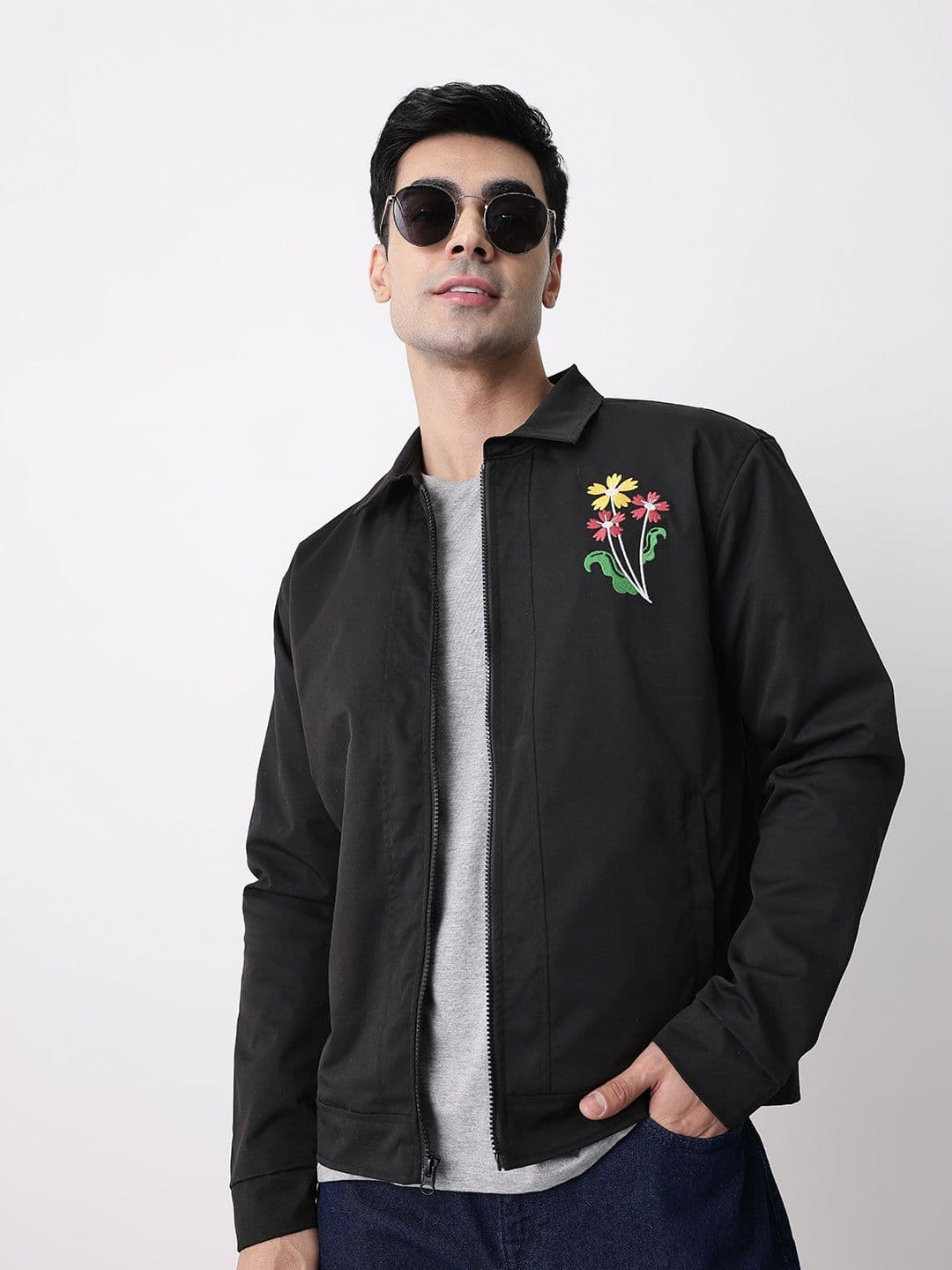 Mast & Harbour Floral Tailored Jacket with Embroidered Details - view 1