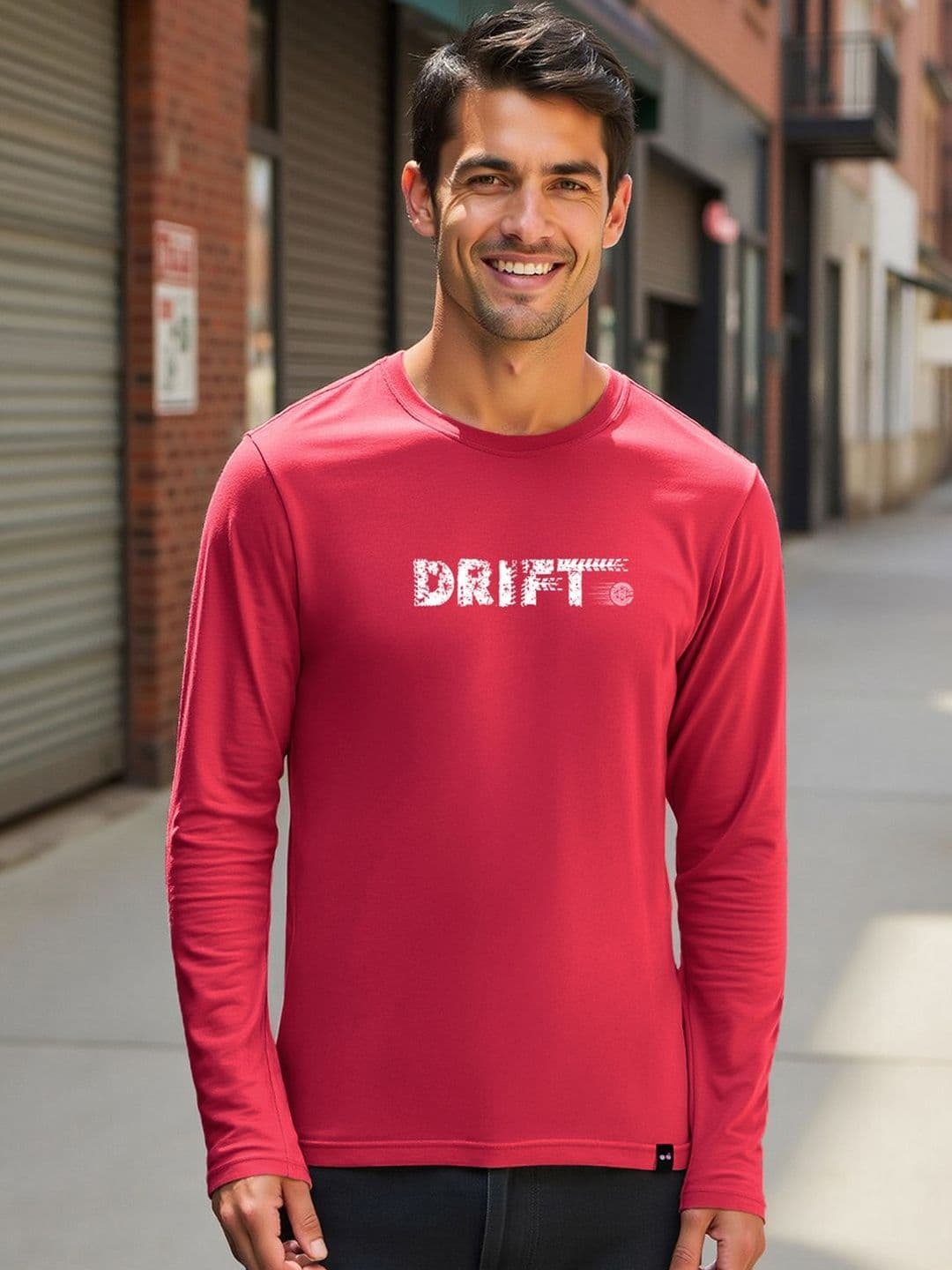 Bewakoof Men Bold Red Drift Typography T-shirt - view 1