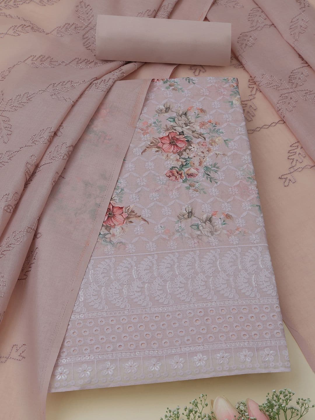 Soch Printed Pure Cotton Unstitched Dress Material - view 1