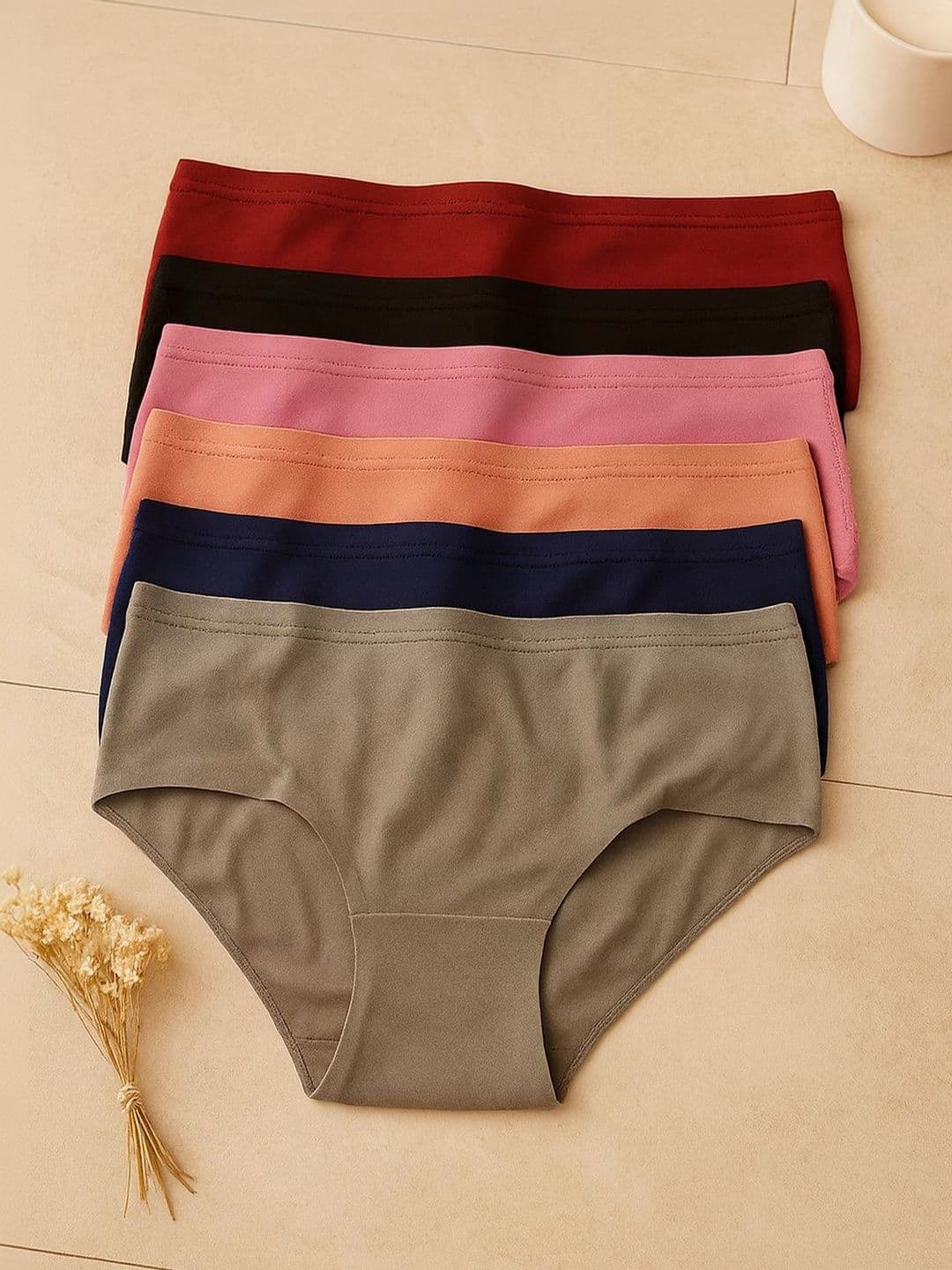 FiveFlag Women Pack Of 6 Combed Cotton Mid-Rise Hipster Briefs - view 1