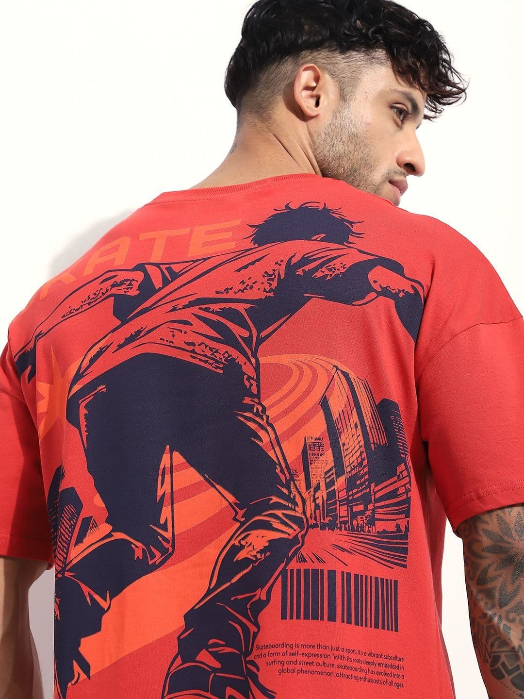 Stormborn Men Printed Drop-Shoulder Sleeves Oversized T-shirt - view 1