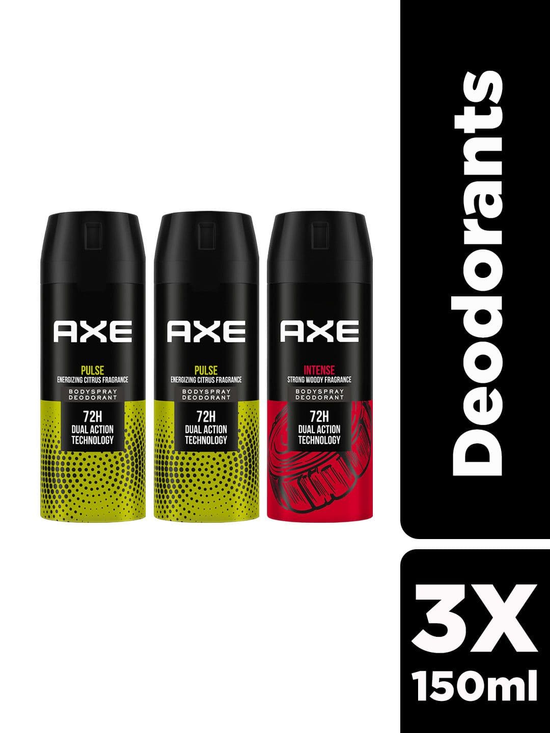 AXE Men Pack Of 3 Long Lasting Body Spray - 150ml Each - view 1