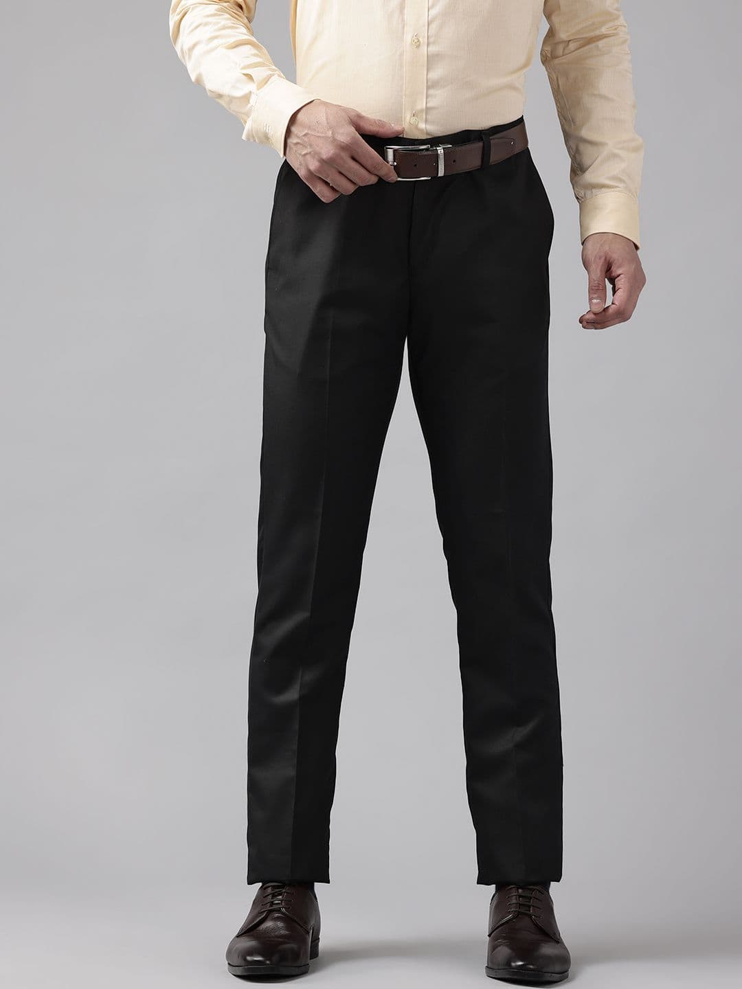 Blackberrys Men Mid Rise Slim Fit Formal Trousers - view 1