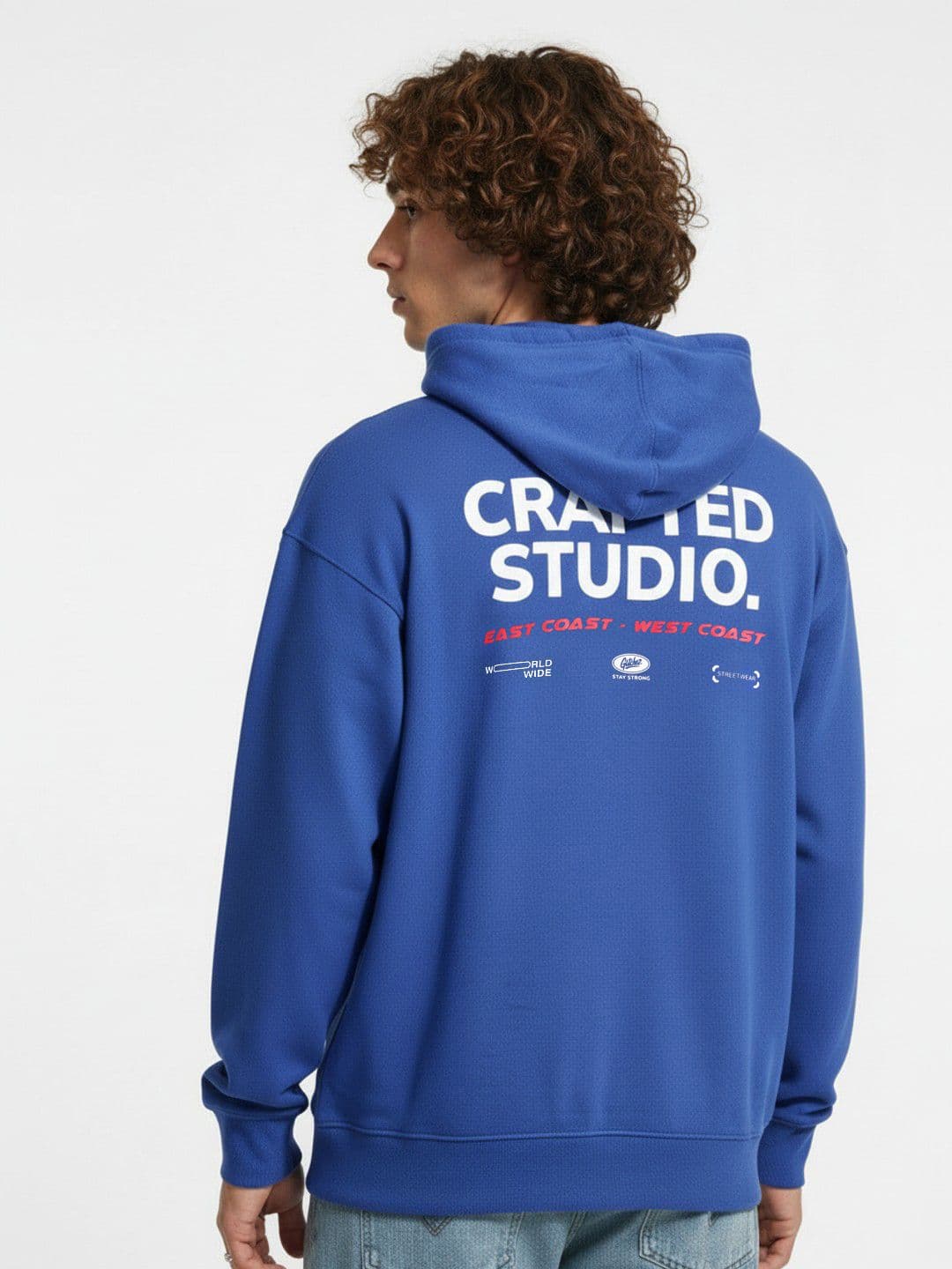 glitchez Typography Printed Hooded Sweatshirt - view 1