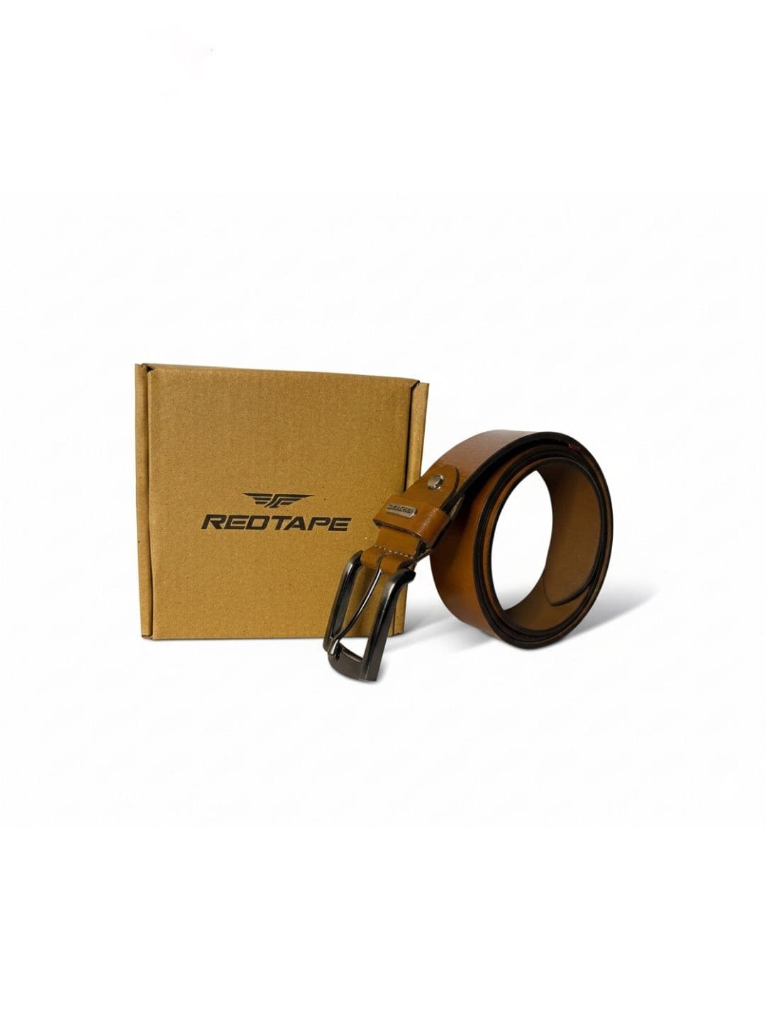 Red Tape Men Tan Textured Leather Belt - view 1