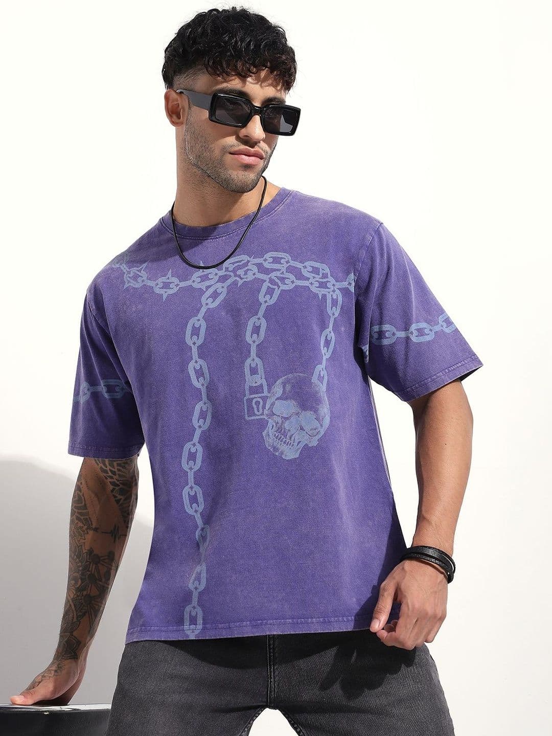 Difference of Opinion Men Printed Round Neck Oversized T-shirt - view 1
