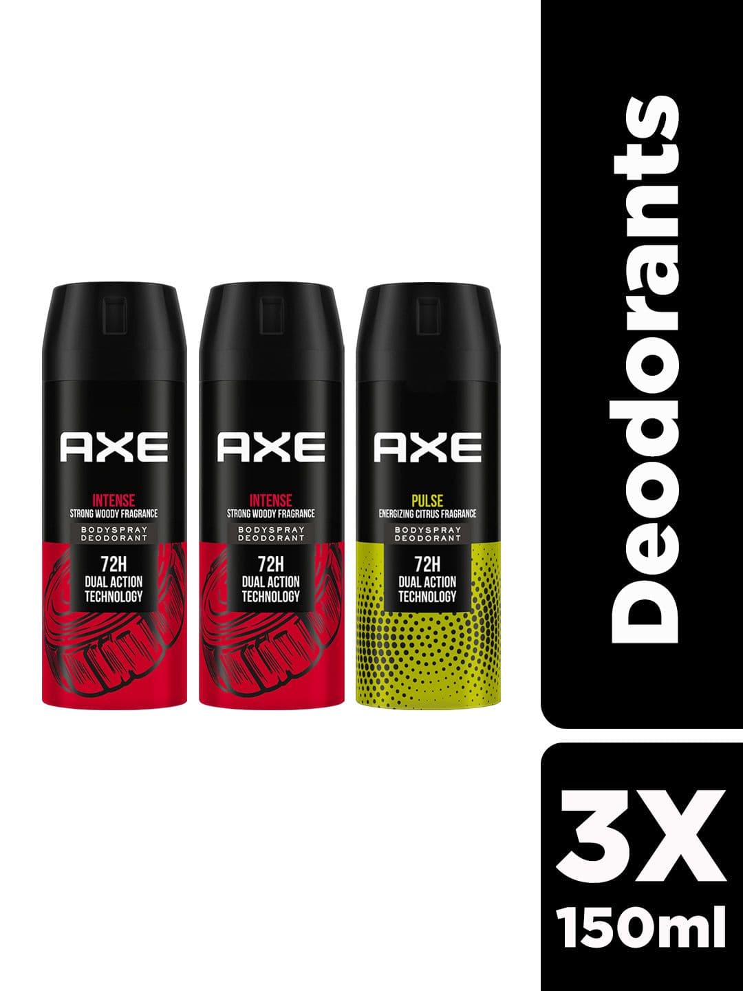 AXE Men Pack Of 3 Long Lasting Body Spray - 150ml Each - view 1