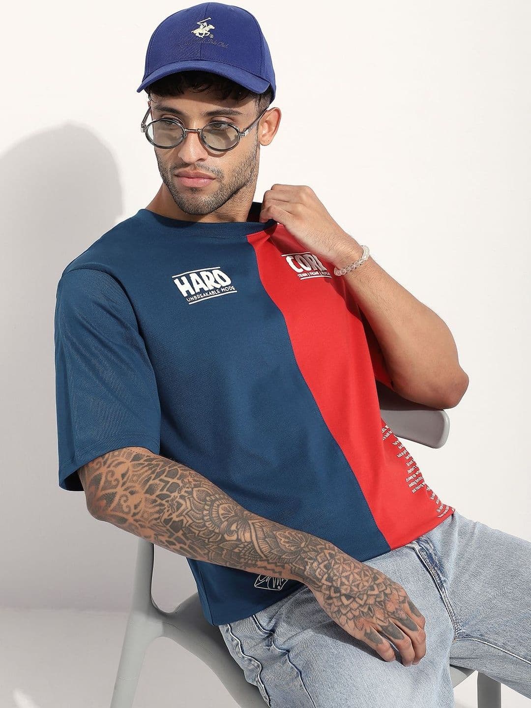 Difference of Opinion Men Embellished Round Neck Oversized T-shirt - view 1