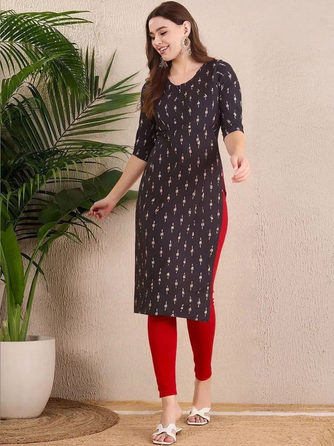 arangya Pack Of 2 Women Ethnic Motifs Printed Indie Prints Crepe Kurta - view 1