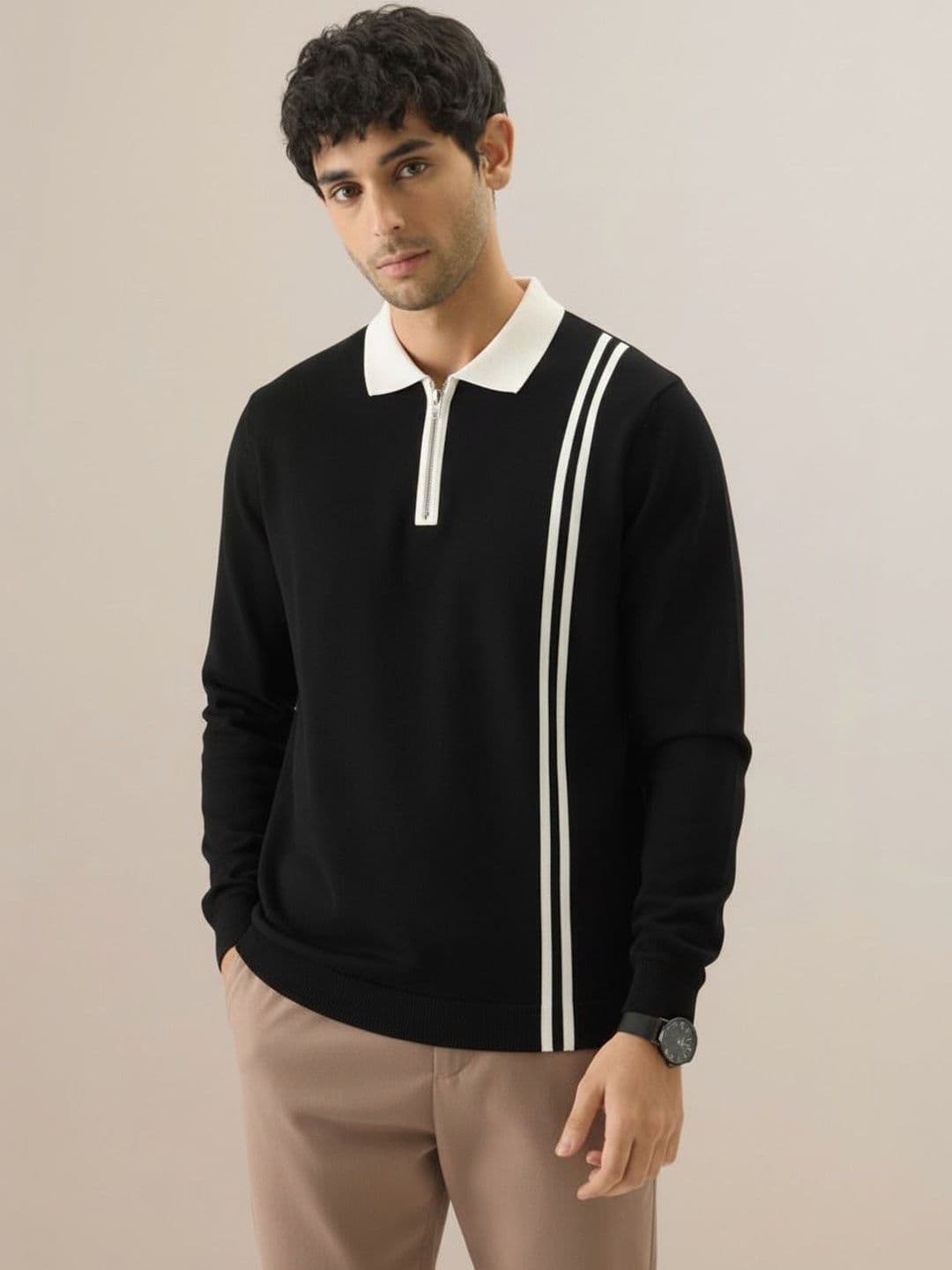 Try This Men Striped Polo Collar 1 T-shirt - view 1