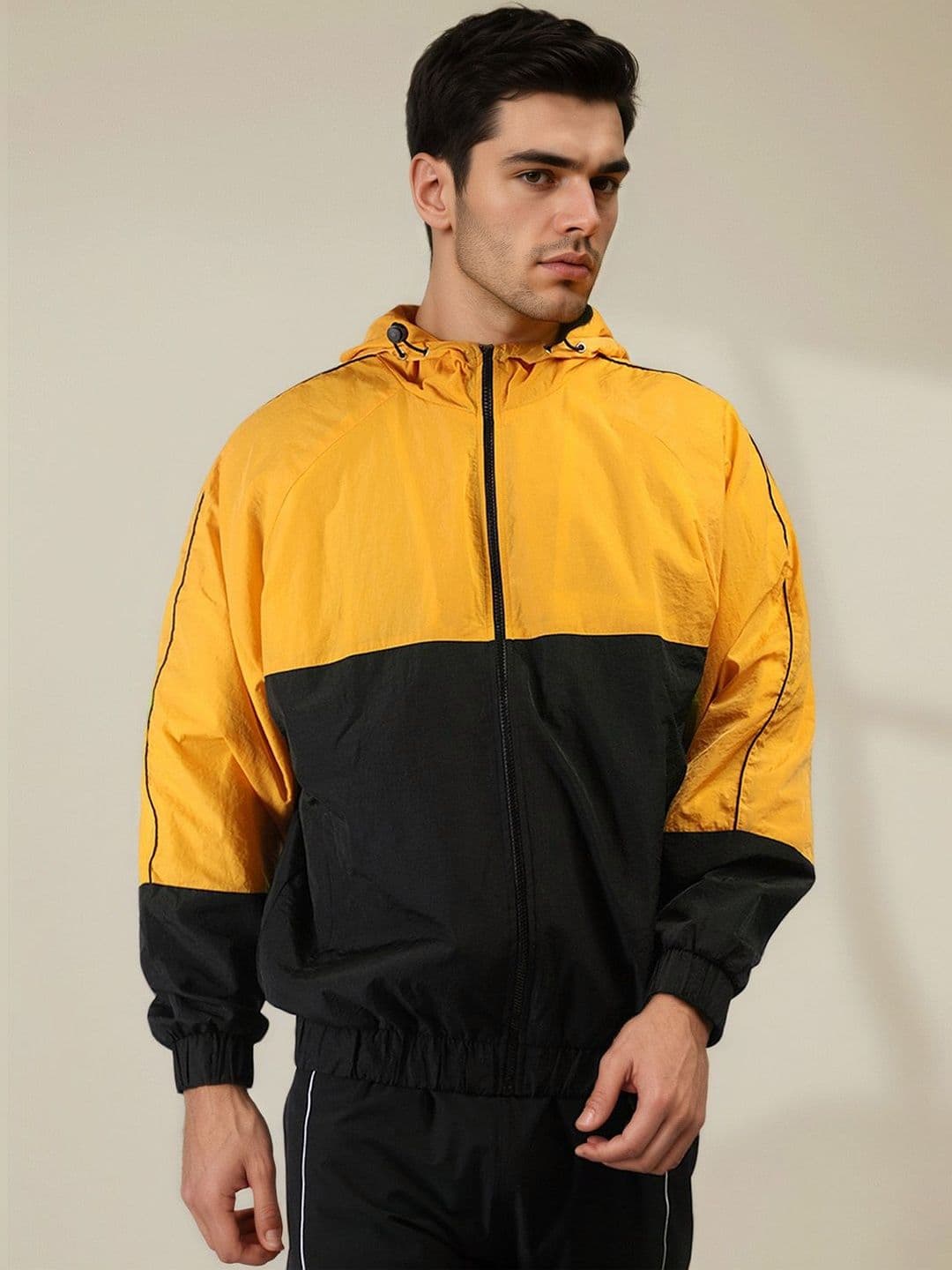 CHKOKKO Men Colourblocked Windcheater Outdoor Tailored Jacket - view 1